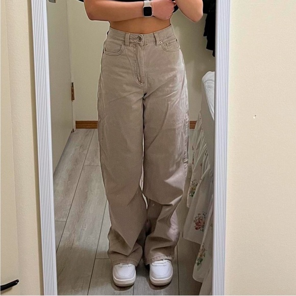Garage beige wide leg jeans - Picture 4 of 5